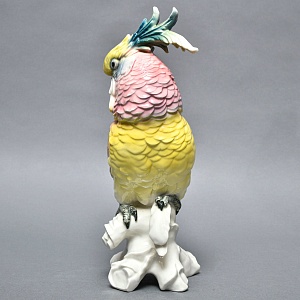 Большая Птица - Фарфоровая Статуэтка «Розово - Жёлтый Какаду» Н -36 см., Karl Ens Германия.