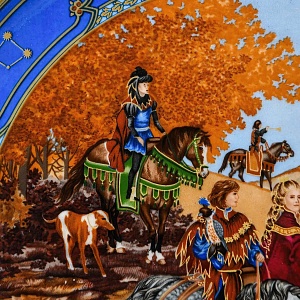 Коллекционная Фарфоровая тарелка «Соколиная охота», Hutschenreuther Германия. 