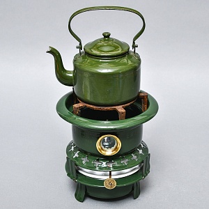 Старинная Керосиновая Горелка - Плитка - Керогаз с Чайником, GEORG HALLER Германия -40 гг.