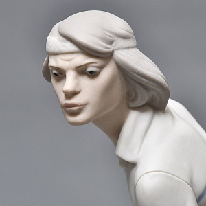 Парные Фарфоровые статуэтки «Теннисистка и Теннисист», Lladro Испания, 1982 - 1987 годы. 