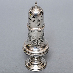 Винтажная Баночка - Емкость для сахарной пудры, металл Sheffield, Англия 50 гг. 