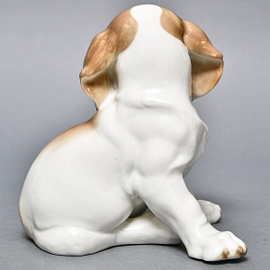 Коллекционная Фарфоровая статуэтка «Собака. Щенок Сенбернара», Nymphenburg Германия, 50-е гг.