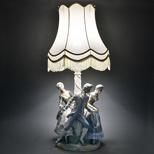  Большая Электрическая Лампа - Светильник «ТАНЕЦ», Фарфор Lladro Испания, 1971 - 1989 годы. 