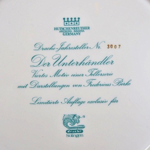 Редкое! Коллекционное Блюдо - Тарелка «Мифы, сказания. Золотой Петушок» Фарфор Hutschenreuther, Германия-1980 год.