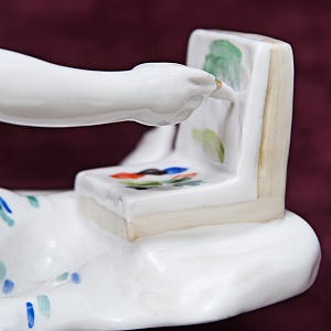 Редкая! Коллекционная Авторская Фарфоровая статуэтка «На Этюдах», ДФЗ - Дулево, СССР 50 гг. 