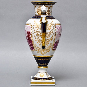 Коллекционные Парные Фарфоровые Вазы в стиле Ампир, Giulia Mangani Италия, середина ХХ века. 