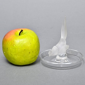 Хрустальная Подставка «ФАЗАН» для колец и украшений в стиле Арт Нуво, Laligue Франция.