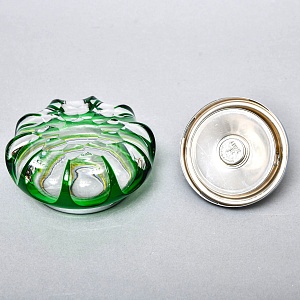 Зелёная Хрустальная Пепельница с механизмом «ЮЛА», NACHTMANN Германия, конец 60-х гг. 