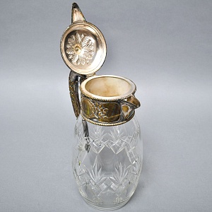Старинный Антикварный Хрустальный Графин - Кувшин на 4 литра. Silverplate, Германия начало ХХ века.