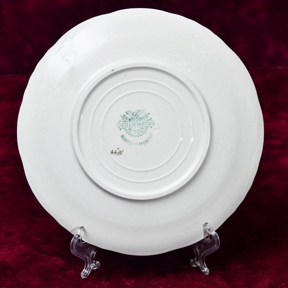 Антикварная Фарфоровая тарелка «Ананас», Villeroy&Boch Германия, 1874 - 1909 годы.