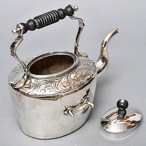 Старинная Бульотка - Чайник, GOLDSMITH & SILVERSMITH Сompany Ltd. Англия начало ХХ века.