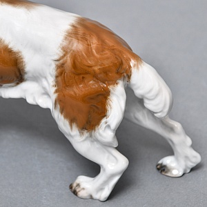 Коллекционная статуэтка «ОХОТНИЧЬЯ СОБАКА. Спрингер-спаниель с уткой», Фарфор ROSENTHAL Германия. 