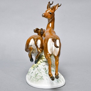 Коллекционная Фарфоровая статуэтка «Бегущие газели», ROSENTHAL Германия - 1936 год. 