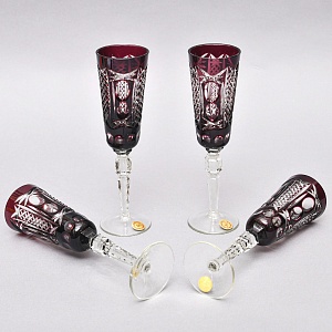 Бокалы для Шампанского - Хрустальные Фужеры серия «Monte Carlo», NACHTMANN Германия, 60 -е годы. 