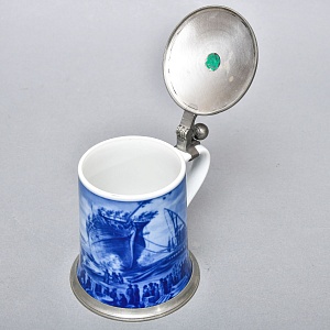 Коллекционная Пивная Кружка «Спуск Корабля на воду», фарфор, Berlin Design Германия -1980 год.