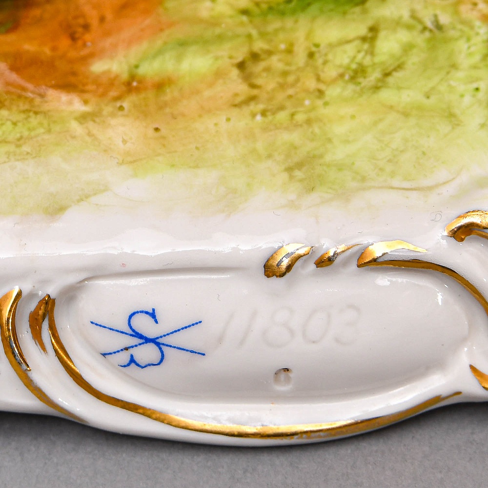 Большая Фарфоровая статуэтка «Карета с влюбленной парой», Scheibe Alsbach Германия, 1925 - 1962 гг. 