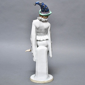 Антикварная Фарфоровая статуэтка Арт Деко «ШУТ», Karl Ens Германия, первая половина ХХ века. 