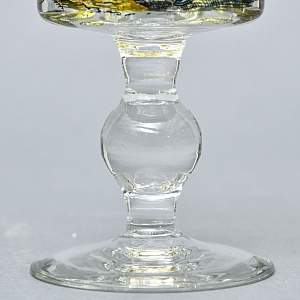 Редкость! Антикварный Стеклянный Бокал - Кубок для Вина «Воины - Охотники», Германия конец XIX века. 