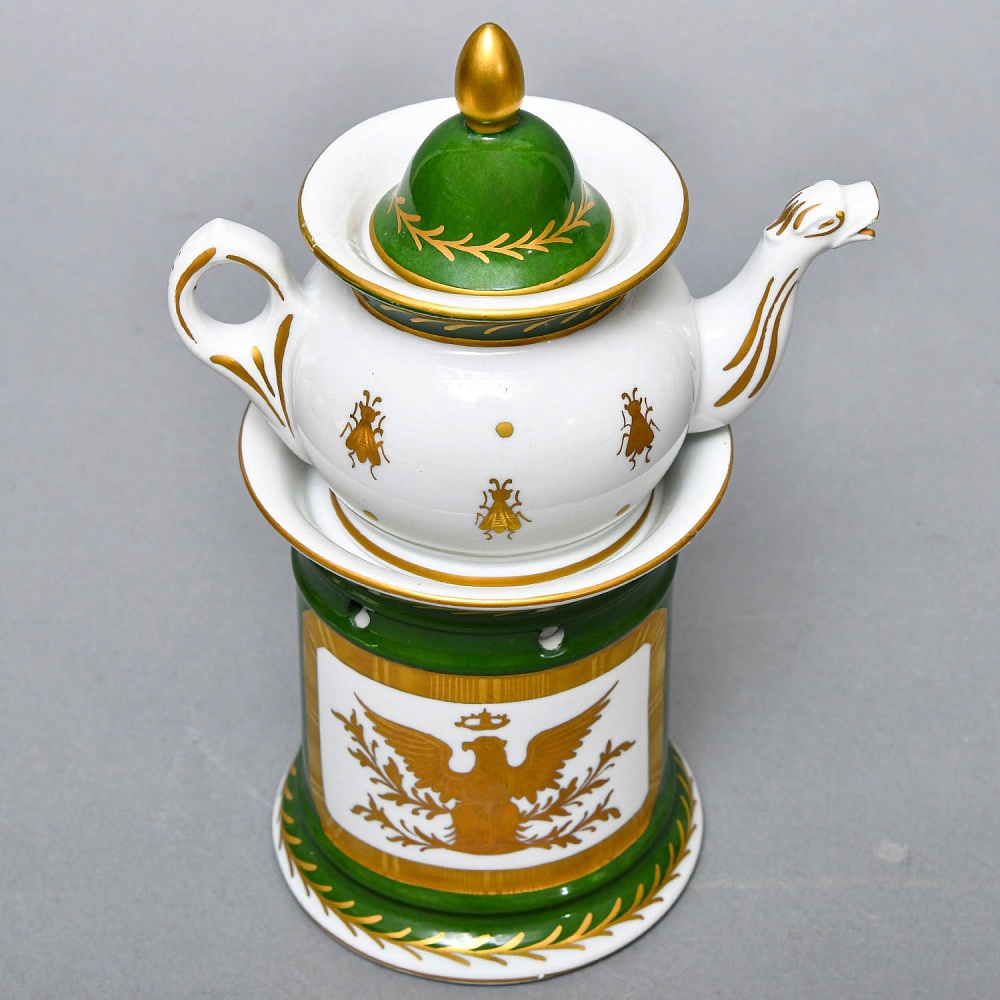 Антикварный Заварочный Чайник на подставке «Золотой орел», Франция - первая половина ХХ века. 