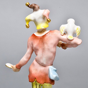 Авторская Фарфоровая Статуэтка «Шут с Совой и Зеркалом», Hutschenreuther Германия.