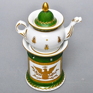 Антикварный Заварочный Чайник на подставке «Золотой орел», Франция - первая половина ХХ века. 