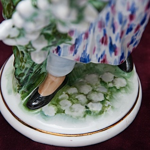 Редкость! Авторская Фарфоровая статуэтка «Узбечка с хлопком», ЛФЗ СССР 1955 год. 