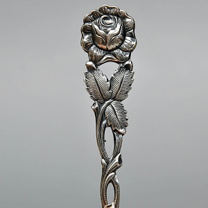 «Хильдесхаймская роза» - Сервировочный Набор Десертных Ложечек и Вилочек, Silverplate, Германия 60-е годы.