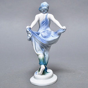 Антикварная Фарфоровая статуэтка «Невеста ветра», Арт Деко, Rosenthal Германия, 1912 - 1914 годы. 