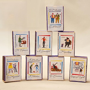 Памятный Сувенирный Набор - Хозяйственные Спички «Клоуны Советского цирка», СССР - 1966 год. 