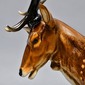 Коллекционная Фарфоровая статуэтка «Пятнистый Олень», Hutschenreuther Германия.