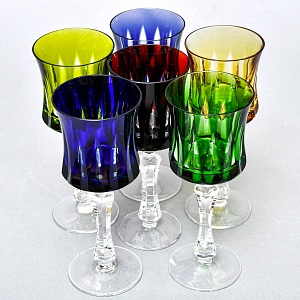 Бокалы для Вина Цветной Хрусталь DOROTHEENHUTTE Германия -70 гг. 