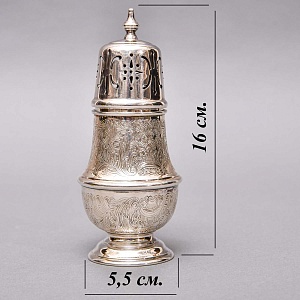 Винтажная Металлическая Баночка - Емкость - Флакон для сахарной пудры, Silverplated Англия 50гг.