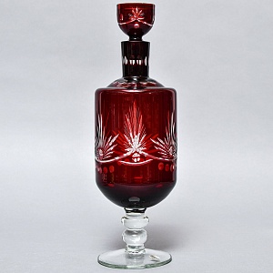 Набор Графин и Рюмки «Рубиновый Хрусталь», Tirgu-Mures Германия, 50 -е годы ХХ века.