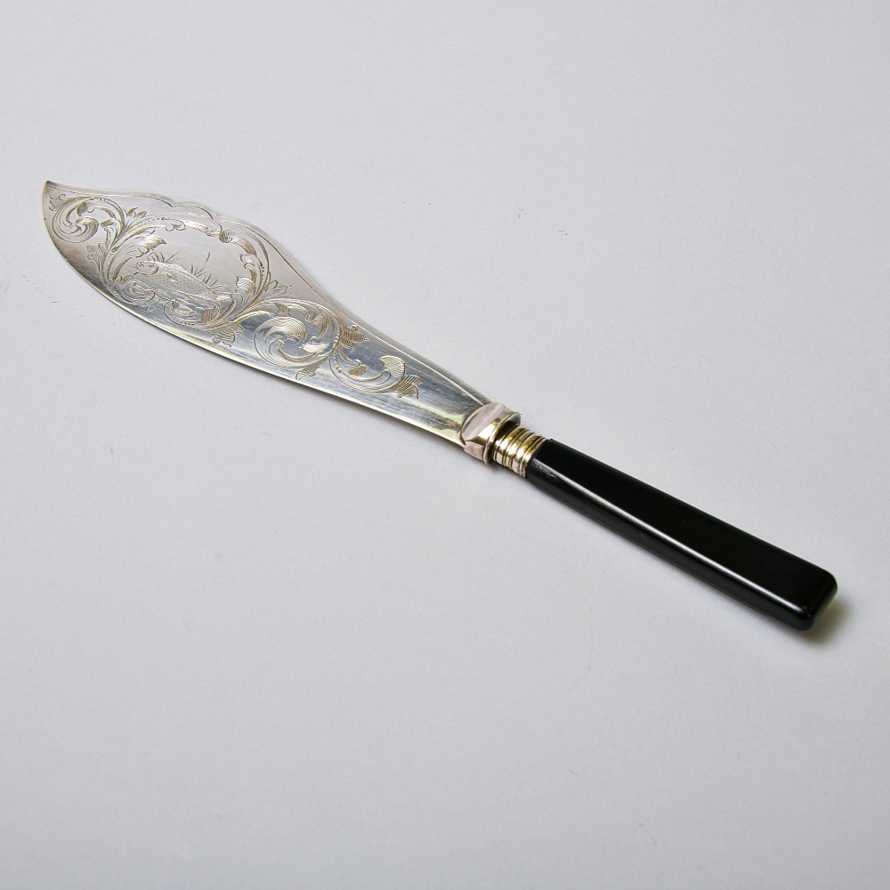 Винтажный Набор для Сервировки и подачи блюд Нож + Вилка, Silverplated Франция начало ХХ века.