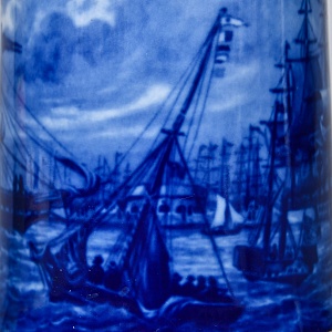 Коллекционная Пивная Кружка «Прибытие почтового парохода», фарфор, Berlin Design Германия -1978 год.