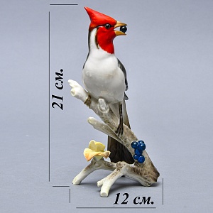 Коллекционная Фарфоровая статуэтка «Птица - Кардинал с ягодкой», Hutschenreuther Германия.