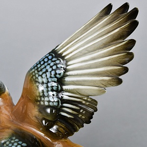 Коллекционная Фарфоровая статуэтка «Птица. Взлетающая Сойка», Hutschenreuther Германия.