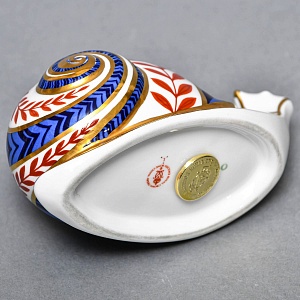 Коллекционное Пресс - Папье, Фарфоровая Статуэтка «УЛИТКА», Royal Crown Derby, Англия, 80-е гг. 
