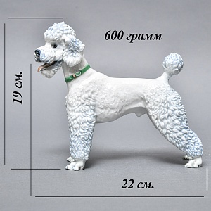 Коллекционная Фарфоровая статуэтка «Собака. ПУДЕЛЬ в зеленом ошейнике», ROSENTHAL Германия.