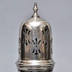 Винтажная Баночка - Емкость для сахарной пудры, металл Sheffield, Англия 50 гг. 