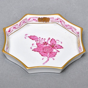 Небольшая Тарелочка - Мелочевница - Блюдечко «APPONYI PURPUR», Фарфор HEREND Венгрия. 