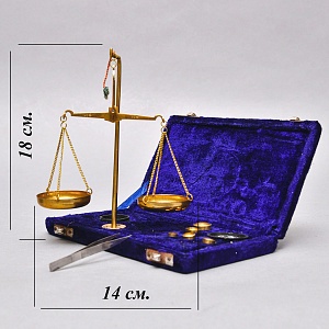 Ювелирные Антикварные Настольные весы с разновесами в футляре, Англия, начало ХХ века! 