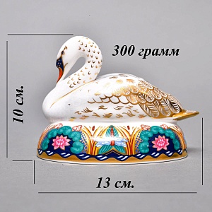 Коллекционное Пресс - Папье, Фарфоровая Статуэтка «ЛЕБЕДЬ», Royal Crown Derby Англия. 