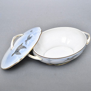 Столовый Фарфоровый сервиз «Охота» на 12 персон, Kaestner Saxonia Германия, первая половина ХХ века.