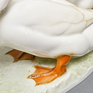 Большая Коллекционная Фарфоровая статуэтка «Три белые утки», Hutschenreuther Германия.