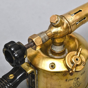 Винтажная Латунная Бензиновая Горелка - Паяльная Лампа, BARTHEL Германия -50 гг. 