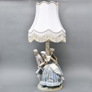  Большая Электрическая Лампа - Светильник «ТАНЕЦ», Фарфор Lladro Испания, 1971 - 1989 годы. 