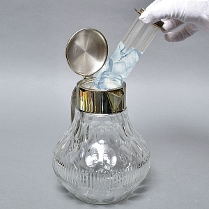 Винтажный Графин - Кувшин на 3.2 литра. Колба для льда, Хрусталь, Silverplated Германия. 