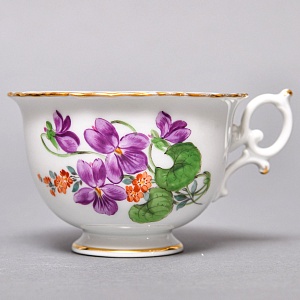 Чайный набор «Мейсенский букет» на 6 персон, Фарфор MEISSEN Германия, 1924 - 1934 годы. 