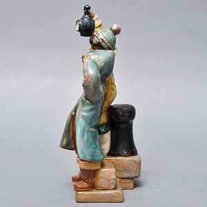 Коллекционная Фарфоровая статуэтка «Дети с фонарем», Lladro серия Грес, Испания.